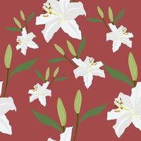 lily flower pattern vector