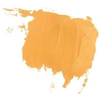 Yellow acrylic paint smear on white background. Oil or acrylic texture vector