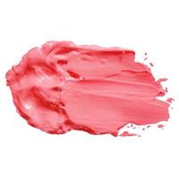 Lip gloss make up swatch. Acrylic paint smear on white background. Oil or acrylic texture