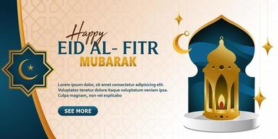 Eid Mubarak Background Design. Vector illustration suitable for greeting cards, posters and banners.