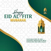 Eid Mubarak Square Banner Template. Vector illustration suitable for  Greeting Cards, Social Media Post, Posters, Event, and etc.