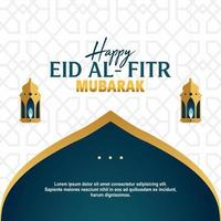 Eid Mubarak Square Banner Template. Vector illustration suitable for  Greeting Cards, Social Media Post, Posters, Event, and etc.