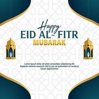 Eid Mubarak Square Banner Template. Vector illustration suitable for  Greeting Cards, Social Media Post, Posters, Event, and etc.