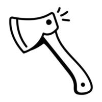 A well-designed doodle icon of axe vector