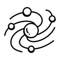 A handy doodle icon of galaxy vector
