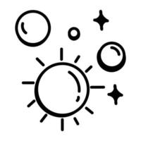 Premium doodle design of planet icon vector