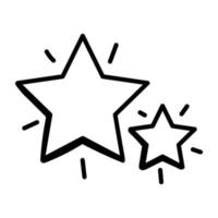 A captivating hand drawn icon of stars vector