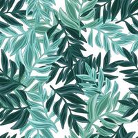 Modern jungle leaf seamless pattern. Tropical pattern, palm leaves seamless. Exotic plant backdrop. Botanical floral background. vector