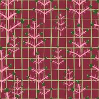 Hand drawn a sprig with berries seamless pattern. Branch with leaves and berry wallpaper. vector