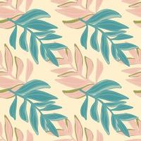 Geometric jungle leaf seamless pattern. Summer tropical vector pattern, palm leaves seamless. Botanical floral background.