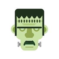 Zombie head icon, Zombie symbol Halloween icon. Colorful flat corpse icon. Thin line art design, Vector outline illustration
