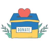 donation box illustration vector