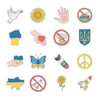 no hay guerra en la ilustración de ucrania vector