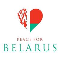 Peace for Belarus design illustration. Freedom of the Belarusian. Vector illustration for posters banners. Design for humanity, peace, donations, charity and anti-war