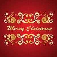 Christmas card. Golden lettering on snow background vector