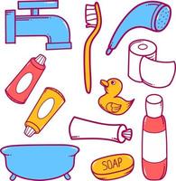 Toiletries Doodle Illustration vector