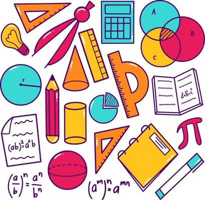 Mathematics Doodle Illustration