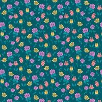 Rose Flowers Pattern Background vector