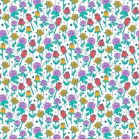 Rose Flowers Pattern Background vector