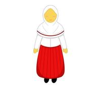 Vector for Muslimah elementary student character