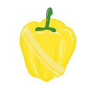 Cute vegetable yellow paprika vector