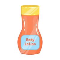 Summer theme skincare for body lotion bottle vector