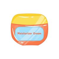 Summer theme skincare moisturizer cream jar vector