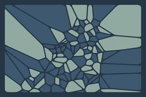 Abstract flat dark blue Voronoi diagram background. Irregular geometric pattern broken figures vector