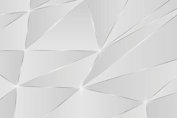 Abstract polygonal pattern luxury dark white surface with silver lines. Vector decorative background