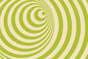 fondo de túnel abstracto espiral rayado. embudo de ilusión óptica. vigas torcidas. rayas retorcidas túnel verde claro vector