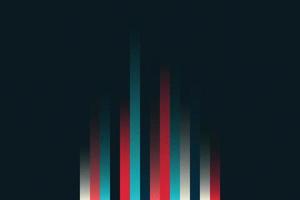 Gradient retro lines decorative background. Vertical red, black, white lines with noise texture vector