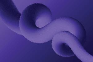 Dark purple hairy liquid gradient shape background. Dynamic fluid twisted fluffy form illustration vector
