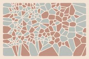 Clean and modern broken shapes geometric frame illustration. Abstract retro brown Voronoi diagram background design vector