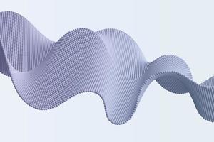 Volume dynamic particles texture in abstract style. Curved dotted wave vector background