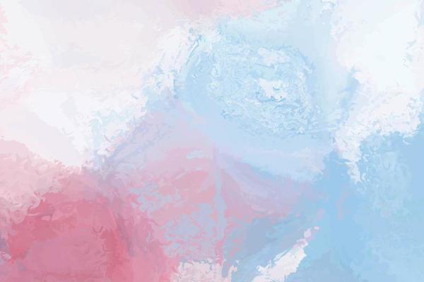 Pastel pink and blue watercolor wet wash splash vector background design