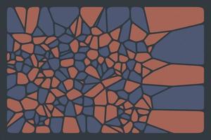 diseño de fondo de vector de malla de patrón de diagrama de voronoi marrón oscuro y azul