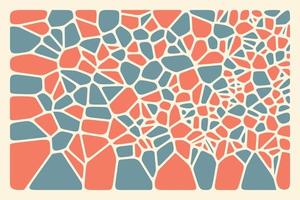 Colorful geometric shape frame vector illustration. Voronoi diagram pattern blocks abstract background design