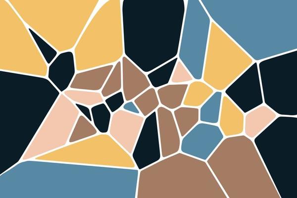 Colorful Voronoi diagram pattern lines mesh background design