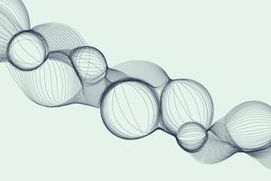 tecnología y papel tapiz futurista. fondo de vector de onda de estructura metálica de burbuja dinámica