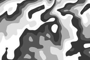 fondo de vector fluido abstracto. textura de camuflaje gris, blanco y negro. el diseño de patrón ondulado líquido mínimo