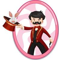 Magician man cartoon character vector