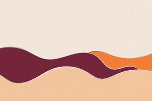 Abstract wavy background. Brown, grey and dark grey smooth waves with thin striped lines pattern vector