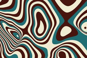 Vintage flat stripe liquid background concept. Psychedelic optical illusion art vector