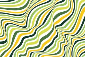Elegante fondo vectorial de rayas onduladas verdes y olivas. textura de onda ondulada abstracta de moda. ilustración de diseño de patrón de líneas fluidas suaves vector