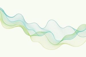 fondo abstracto con onda de malla de partículas de degradado azul, verde y amarillo vector