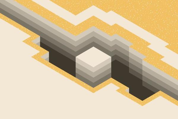 Geometry maize lines texture. Abstract decorative isometric background with noise effect in memphis style