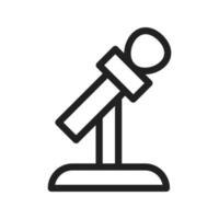 Mic on Stand Line Icon vector