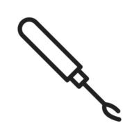 Seam Ripper Line Icon vector