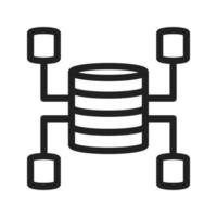 Data Warehouse Line Icon vector