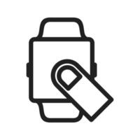 Swipe Finger Line Icon vector